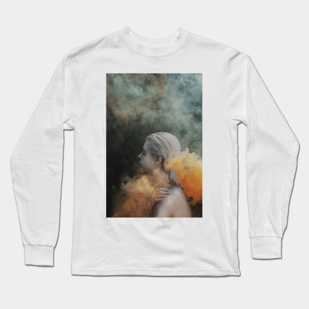 Yellow Smoke Long Sleeve T-Shirt by JovanaRikalo